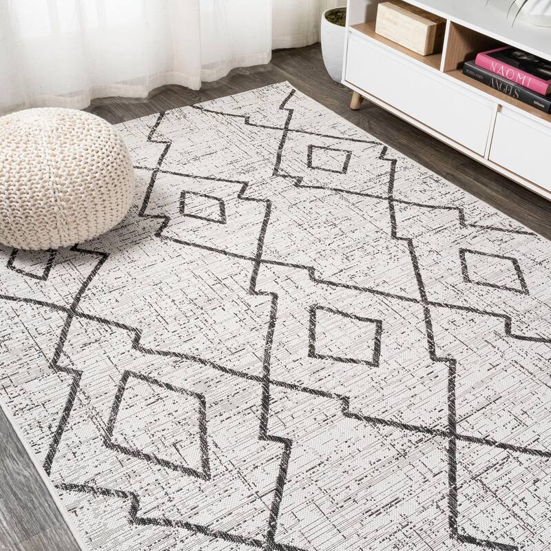 JONATHAN Y Derya Tribal Diamond Trellis Indoor/Outdoor Area Rug