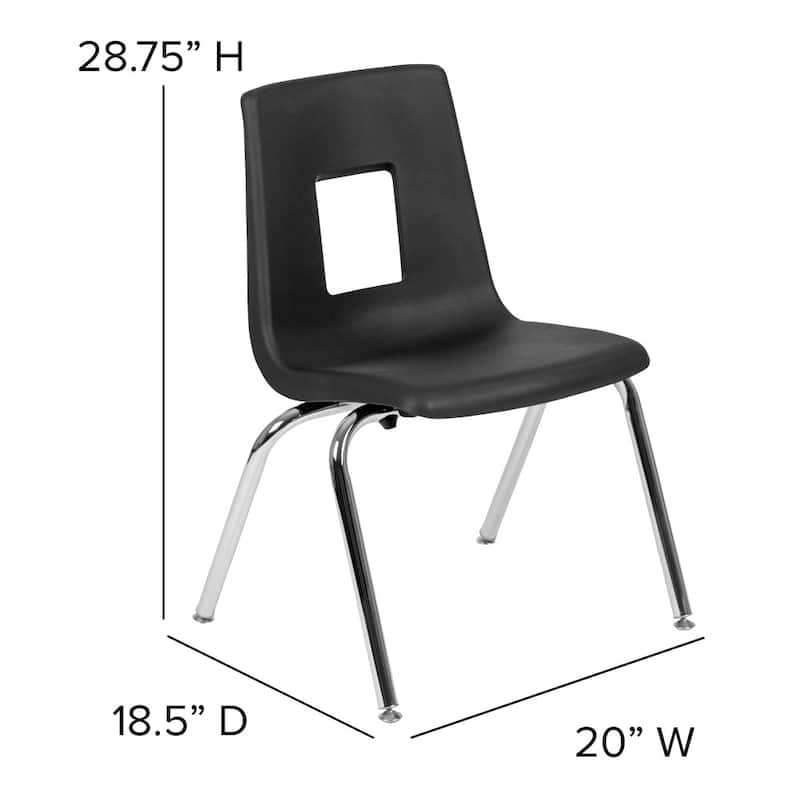 Mobile 47.5" Circle Wave Flexible Activity Table - 16" Student Stack Chairs