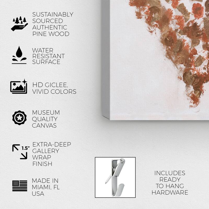 Wynwood Studio Canvas Symbols and Objects Drops Brown and Dark Brown Modern & Contemporary Wall Art Canvas Print