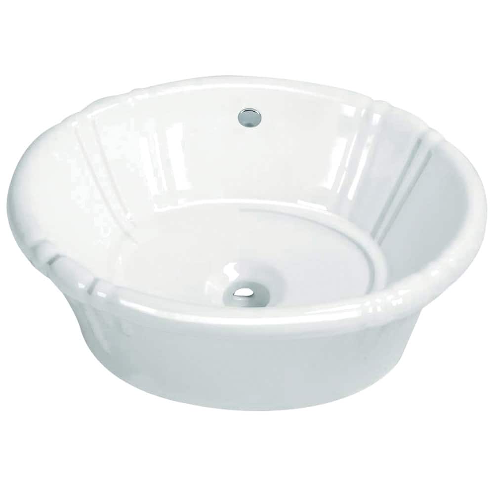 Kingston Brass Vintage 17-11/16" Semi-Recessed Bathroom Sink