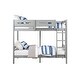 preview thumbnail 3 of 2, Twin over Twin Wood Bunk Bed with Ladder & Fence