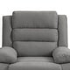 preview thumbnail 26 of 101, Overstuffed Cotton Corduroy Manual Pushback Recliner with Wide Armrest