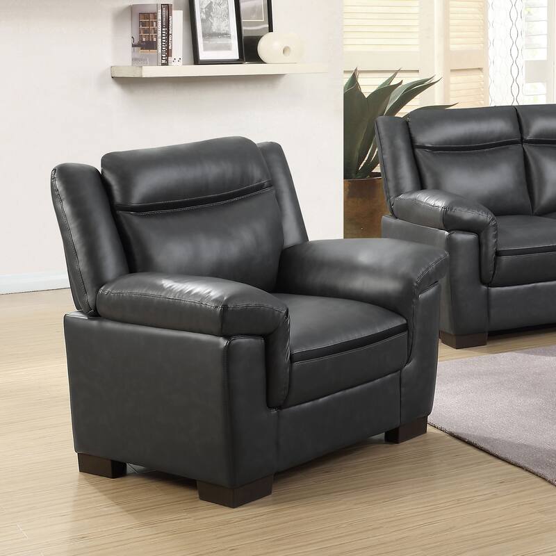 Arabella Upholstered Padded Arm Accent Chair - 39" x 35" x 36.5"