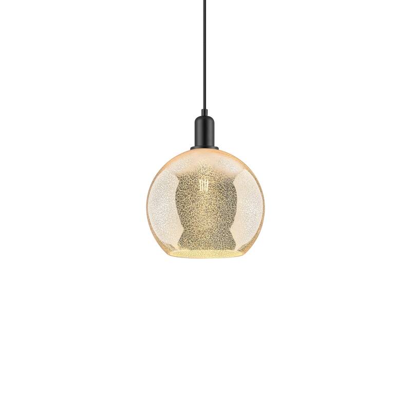 Innovations Lighting 716-1P-13-10 Athens Pendant Athens 10" Wide Mini - Matte Black / Mercury
