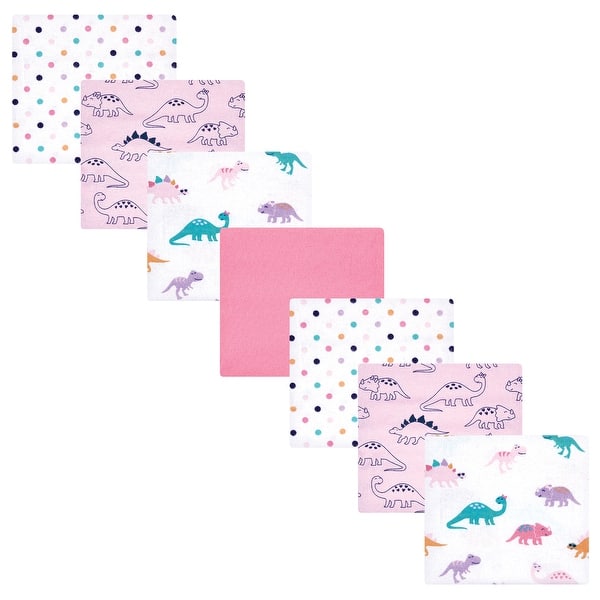 slide 1 of 1, Hudson Baby Infant Girl Cotton Flannel Receiving Blankets Bundle, CuteASaurus, One Size - CuteASaurus - One Size One Size - CuteASaurus