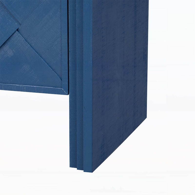 Contemporary Sideboard Cabinet with Woven Wood Slat Doors,for Hallways,Living Rooms,Studies,and Corridors