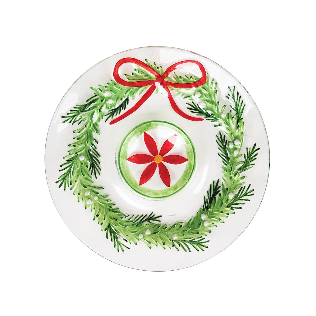 Ornament Wreath Chip & Dip Bowl