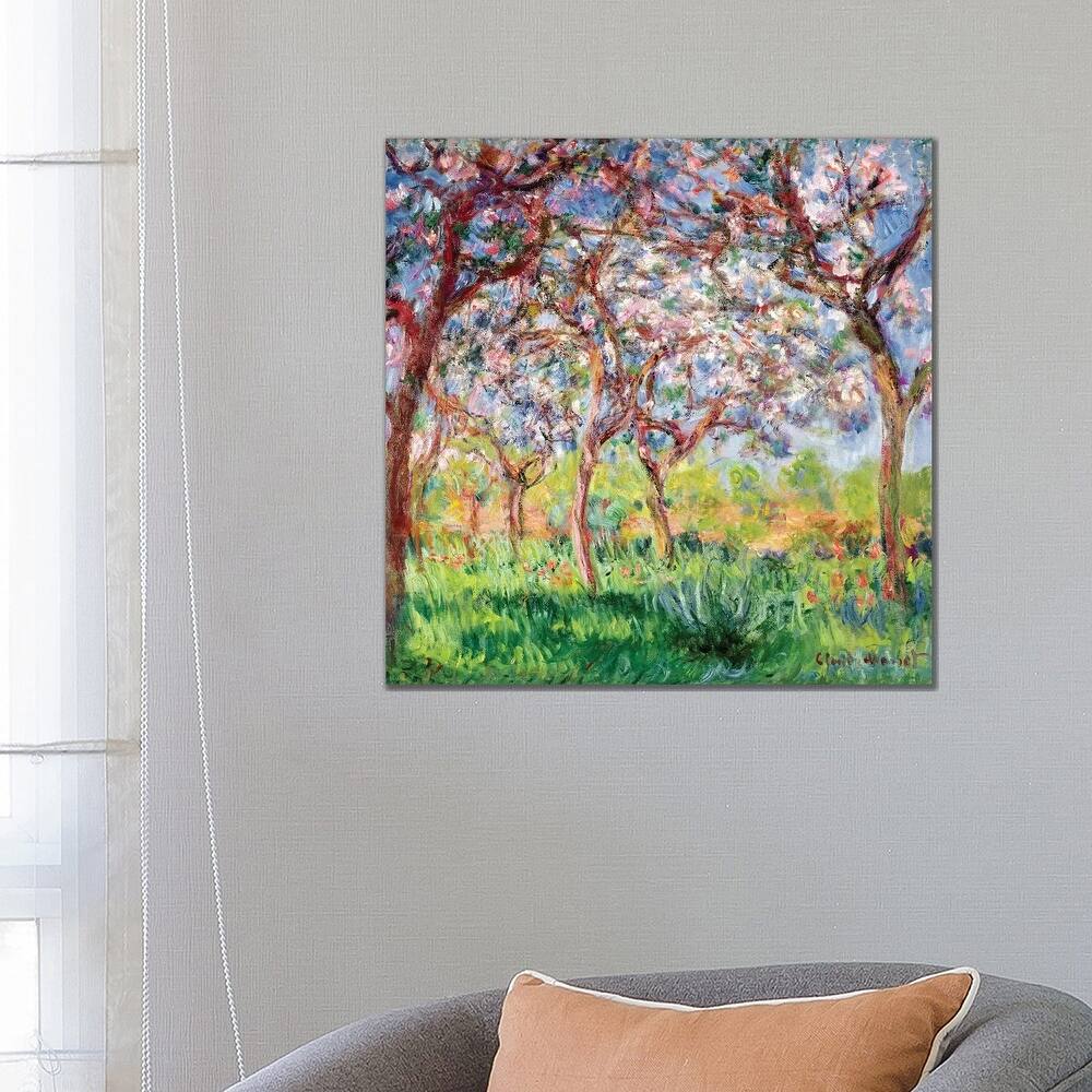 iCanvas "Printemps a Giverny, 1903 " by Claude Monet Canvas Print