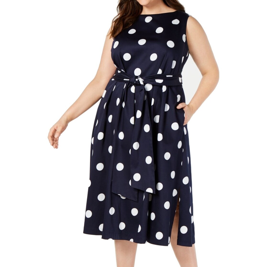 anne klein polka dot dress