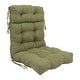 preview thumbnail 1 of 39, Multi-section Tufted Indoor Microsuede Seat/Back Chair Cushion (Multiple Sizes) 20 x 42 - Sage Green