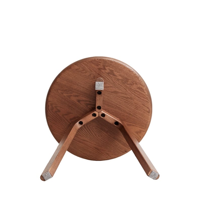 Solid Oak Round End Table, Elegant&Durable Nightstand for Living Room, Bedroom&Balcony