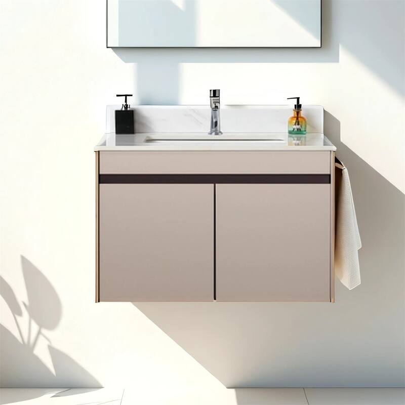 37" Marble Vanity Top with 1 Pre-drilled Faucet Holes, Undermount Sink