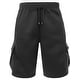 NE PEOPLE Mens Comfy Elastic Drawstring Fleece Cargo Sweat Shorts