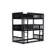 preview thumbnail 10 of 49, Triple Bunk Bed with Ladders,Guardrails,Twin over Twin over Twin