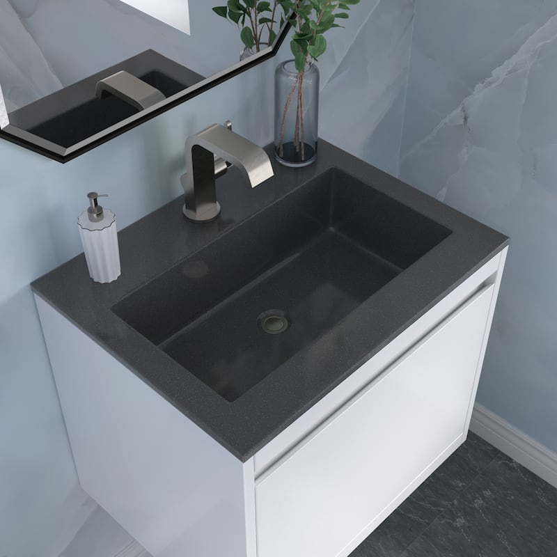 James Martin Vanities Mantova 23.6" Single Vanity Cabinet, Glossy White