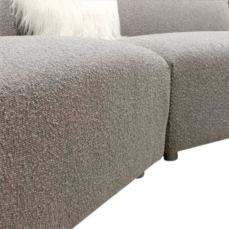 Pasargad Home Portfino Modern Sectional Sofa with 2 Pillows