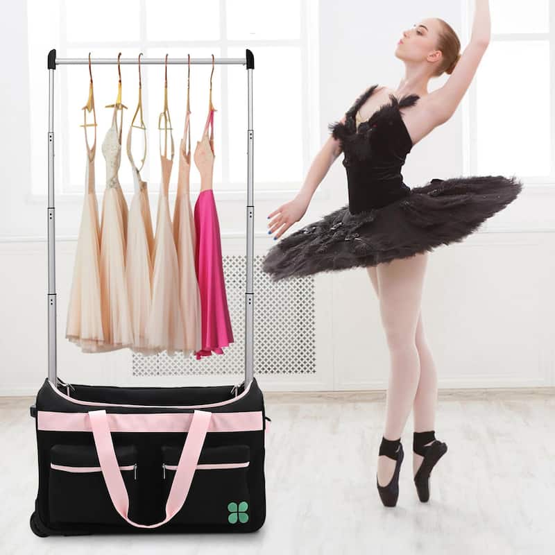 DoCred Suitcase Sets with Garment Rack and Wheel, Dance Bag