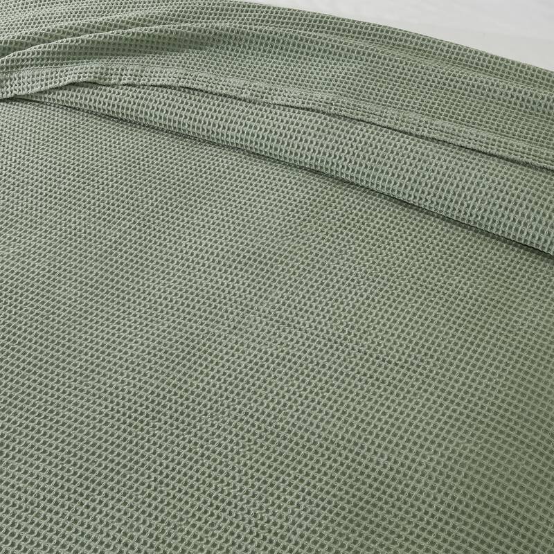 Patina Vie Maison 100% Cotton All-Season Waffle Weave Knit Throw Blanket