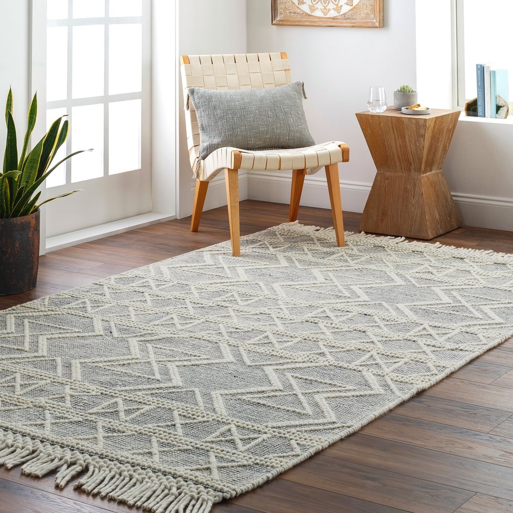 Livabliss Kenaz Handmade Tribal Wool & Jute Area Rug