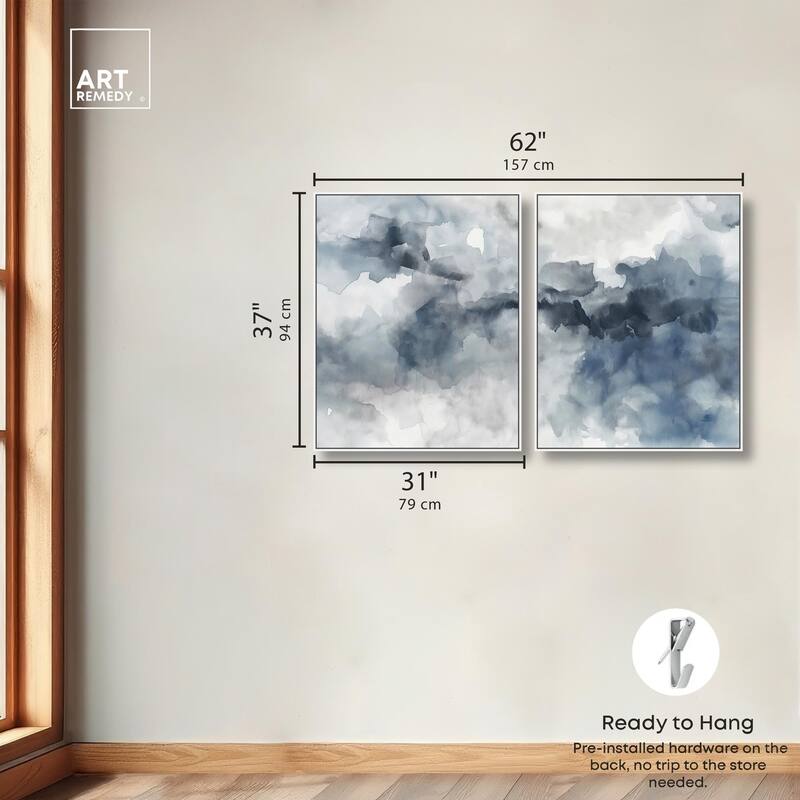 Calming Tides Canvas Set of 2 by Art Remedy