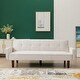 preview thumbnail 24 of 27, Adjustable Eucalyptus Tufted Sofa Bed Sleeper with Manual Recline, Backrest Pull Buckle and Cushion Pull Point