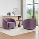 preview thumbnail 2 of 11, SEYNAR Modern Glam Velvet Upholstered 360 Degree Swivel Accent Armchair Set of 2