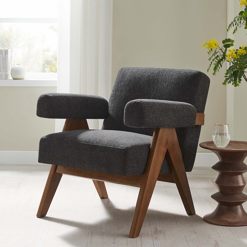 Lyra Fabric Armchair - Grey