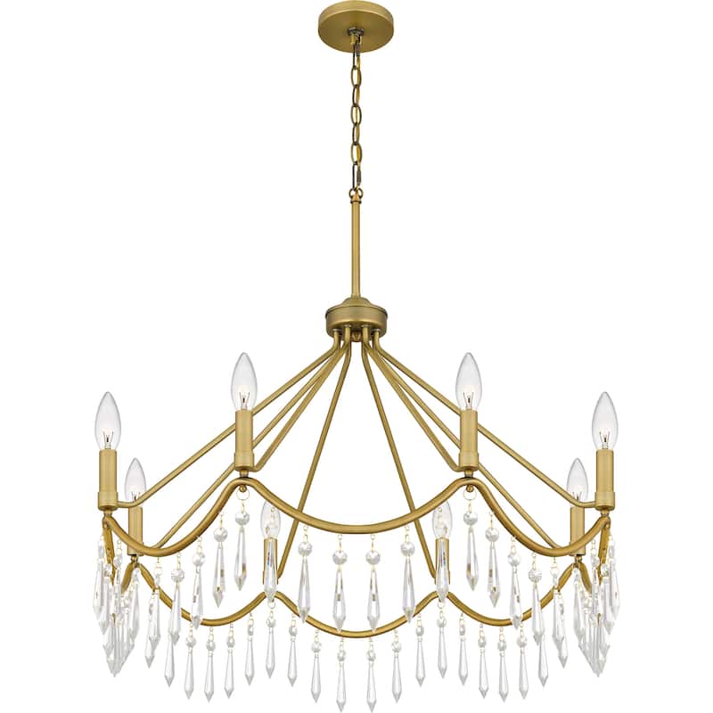 Airedale 8-Light Aged Brass Chandelier
