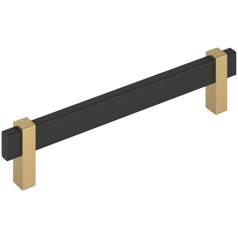 Amerock BP36727 Mulino 6-5/16" Center to Center Bar Cabinet Pull - Matte Black / Champagne Bronze