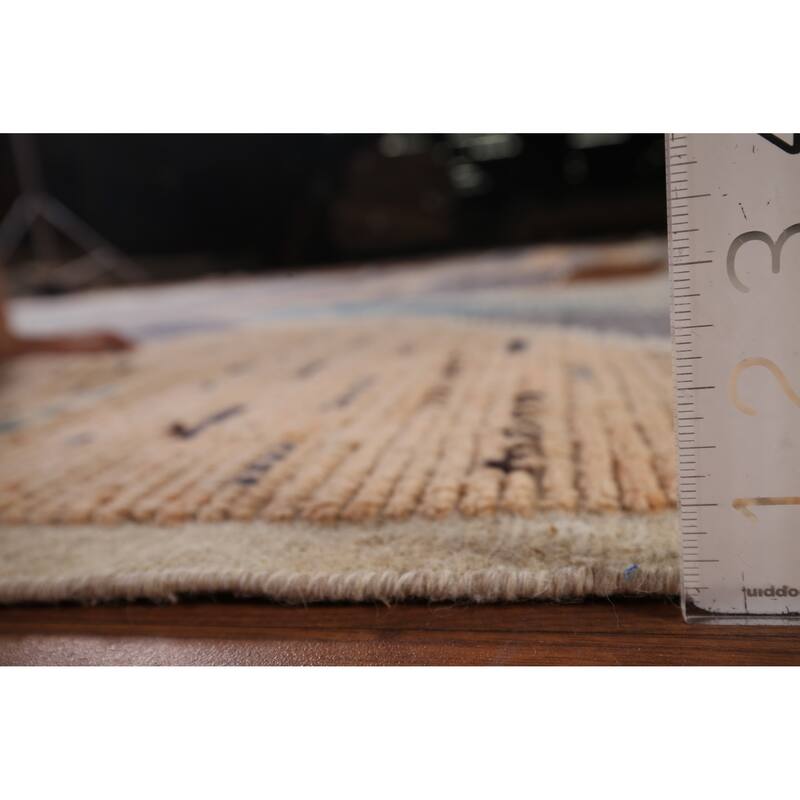 Abstract Moroccan Oriental Large Area Rug Handmade Wool Carpet - 9'10"x 14'7"