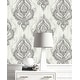 preview thumbnail 8 of 6, Seabrook Designs Lovette Ikat Damask Unpasted Wallpaper