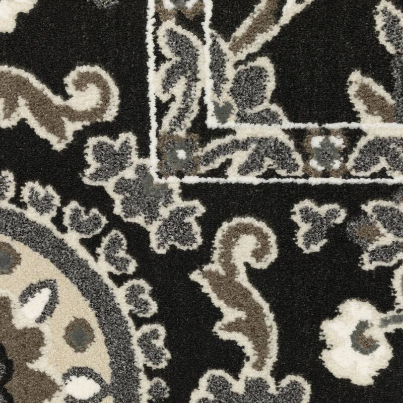 Style Haven Ripley Traditional Charcoal/ Grey Mixed Pile Area Rug