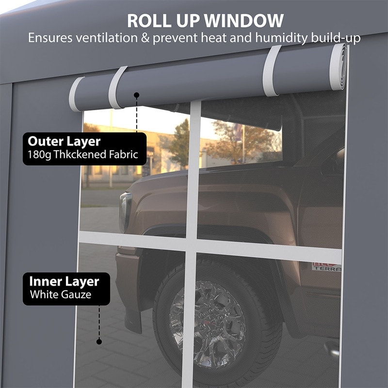 13'x20' Heavy Duty Carport, Portable Garage