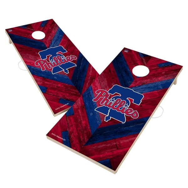 slide 2 of 5, Philadelphia Phillies MLB Cornhole Board Set Include Carrying Case