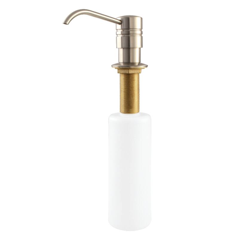 Milano Straight Nozzle Metal Soap Dispenser - Brushed Nickel