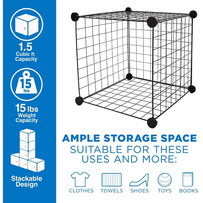 Work-It! 12-Cube Wire Storage Organizer