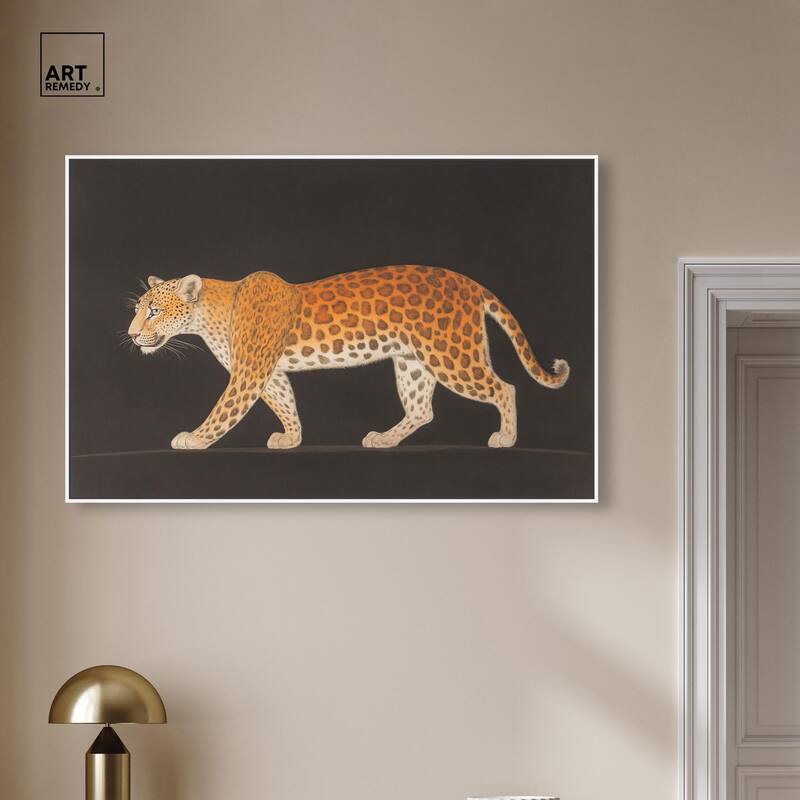 Golden Leopard Canvas by Art Remedy