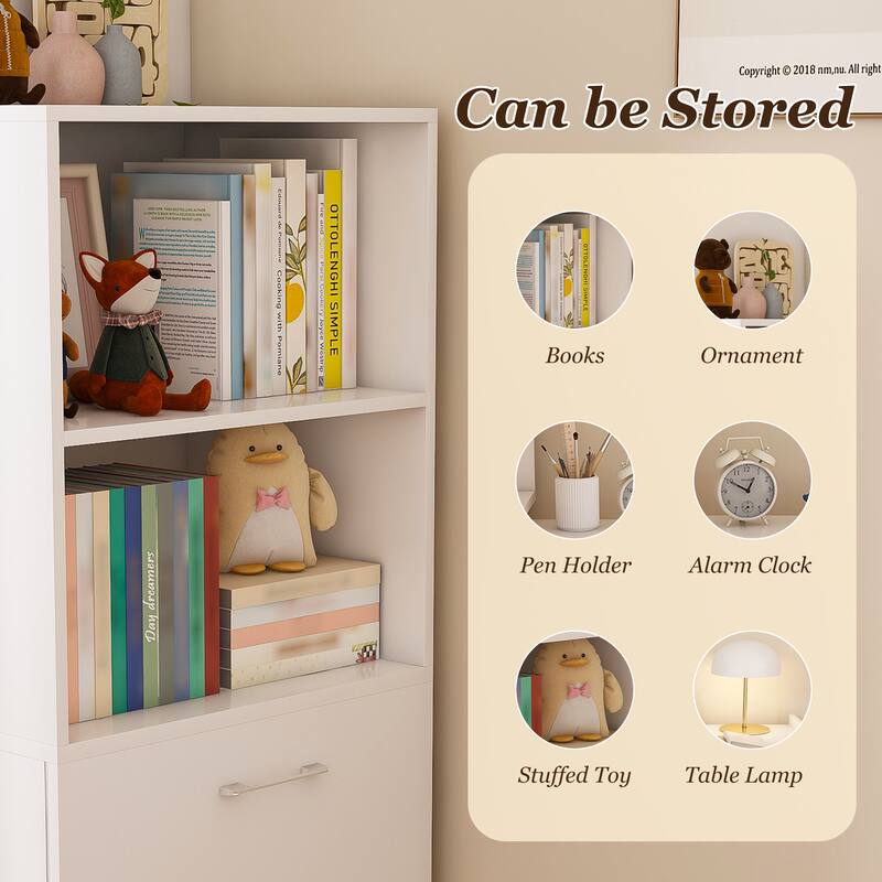 Stretchable desk, office desk with storage shelves and mobile wheels, suitable for small apartments and offices