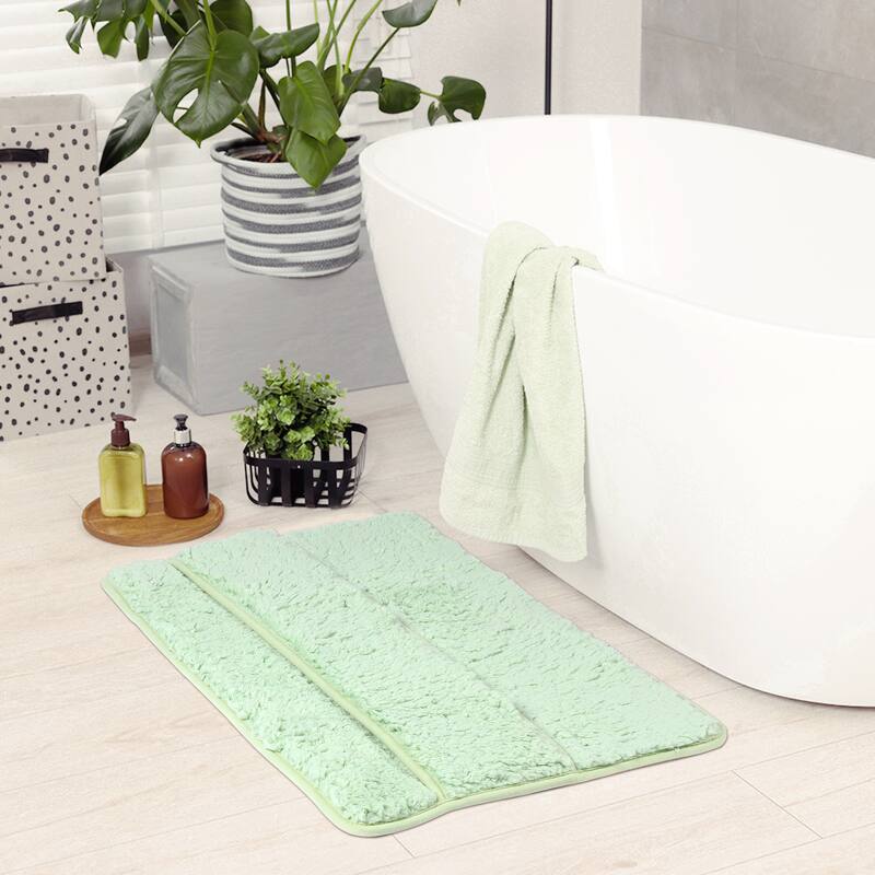 Plush Shaggy Bathroom Rugs Mat, Extra Soft and Absorbent Bath Rugs, Non-Slip Bath Carpet, Machine Wash