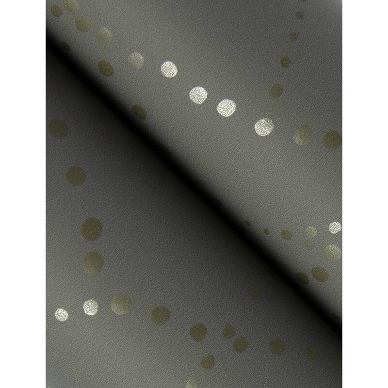 A-Street Prints Alcott Charcoal Dotted Wallpaper