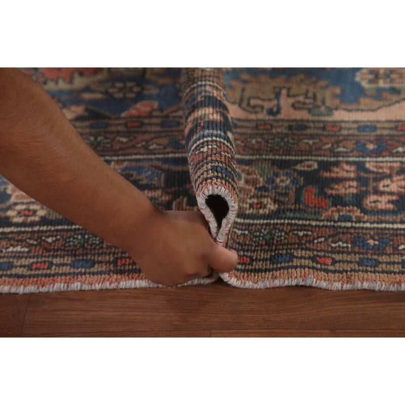 Hamedan Persian Vintage Rug Handmade Wool Carpet - 7'2"x 10'2"