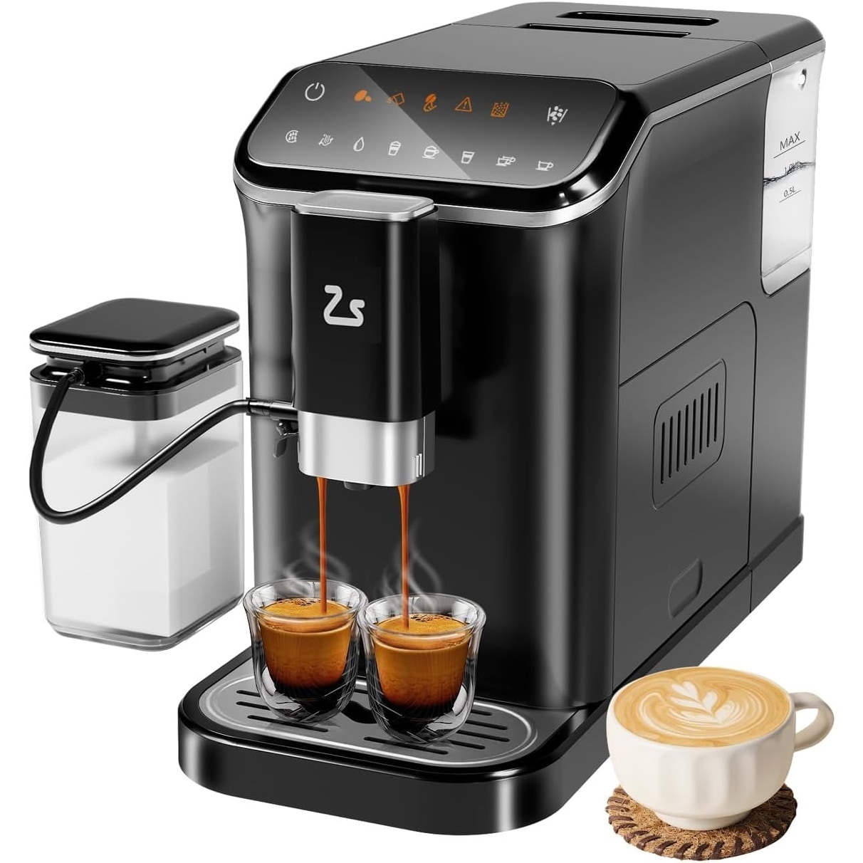 Fully Automatic Espresso Machine, 20 Bar with Automatic Milk Frother