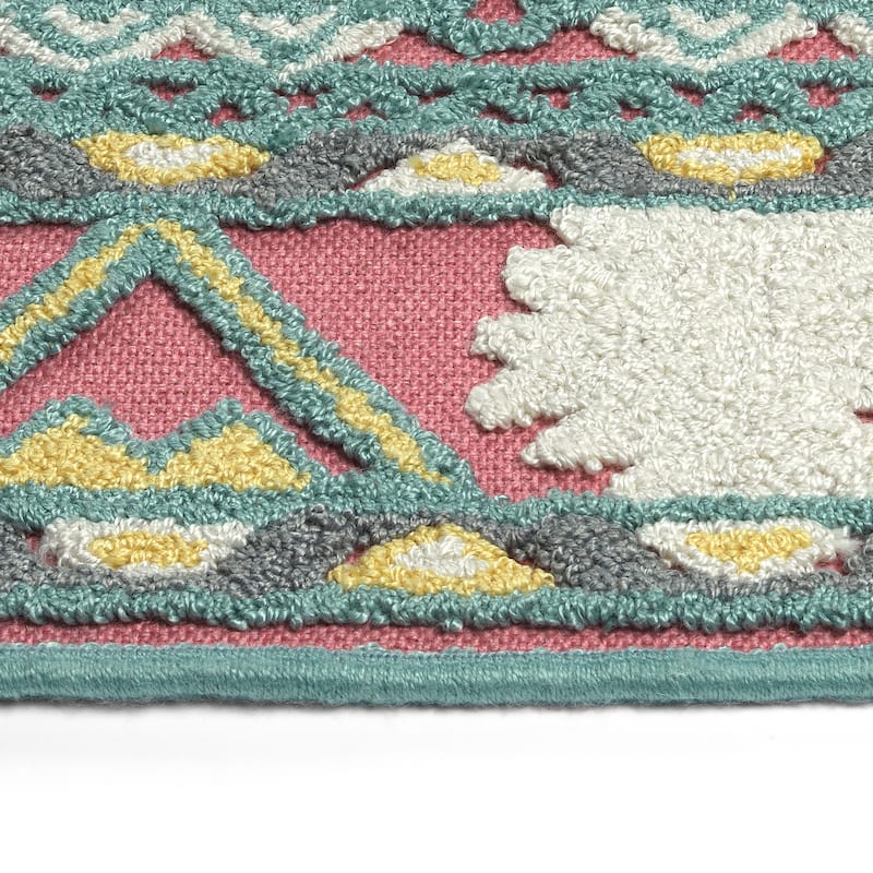 Tamara Day Warwick Collection Pink Hand Tufted Indoor Area Rug