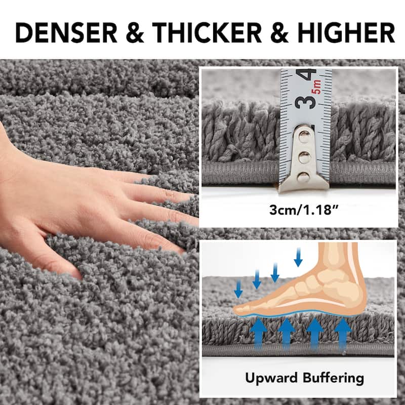 Deconovo Bathroom Rugs, Non Slip Absorbent Shower Bathroom Mat (1 PC)