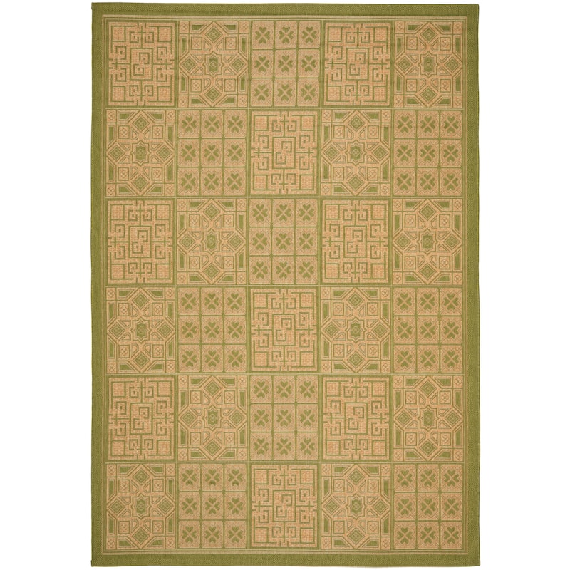SAFAVIEH Courtyard Jacklyn Geometric Block Indoor/ Outdoor Area Rug