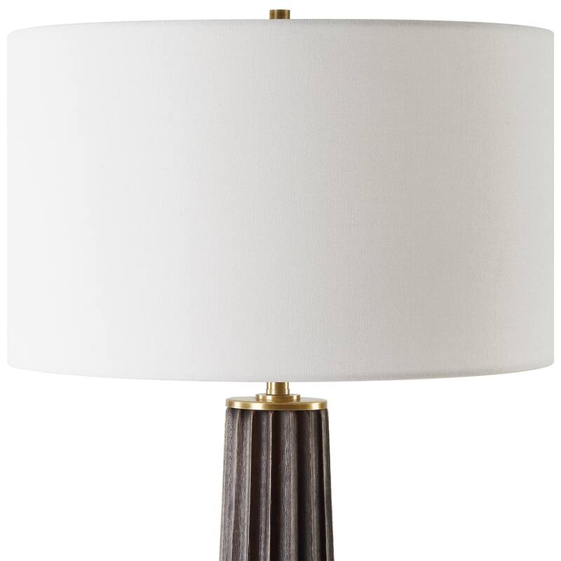 Uttermost Forage Dark Scalloped Table Lamp - 31.5" H X 15" W X 15" D