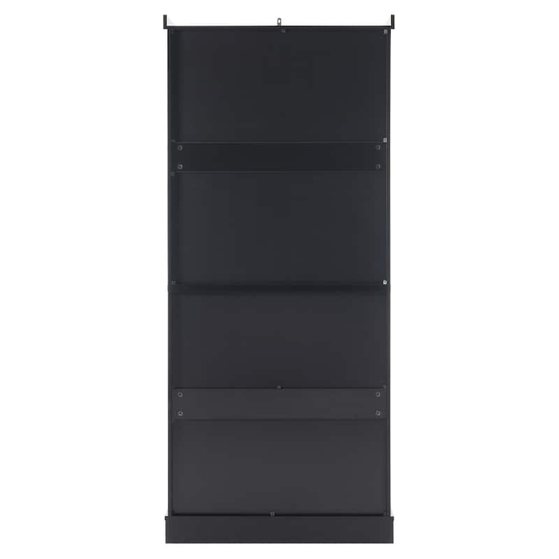 70" Tall Freestanding Bathroom Linen Cabinet with 2 Adjustable Shelves Glass Door Cabinet and 3 Drawers