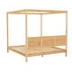 preview thumbnail 33 of 35, Walker Edison Minimalist Canopy King Bedframe