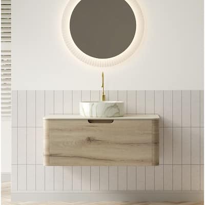 Wall-Mounted Bathroom Vanity with Sink