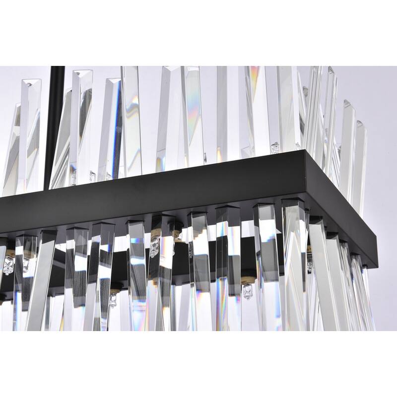 Indigo Home 42 inch crystal rectangle chandelier light